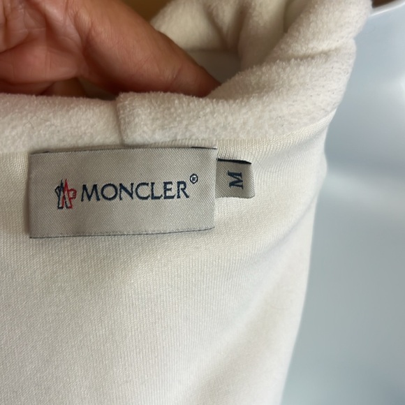 Moncler White Zip-Up Hoodie - Picture 6 of 6